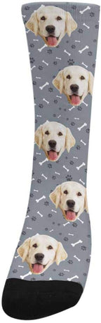 MyPupSocks Custom Personalized Photo Pet Face Socks, Cat and Dog Tracks Paws - Image 4