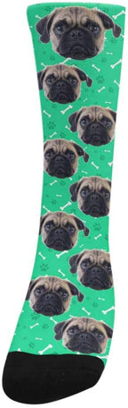 Custom Face Socks, Personalized Dog Lover Pet Photo Picture on Socks Unisex - Image 2