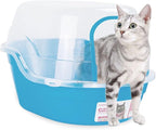 Petphabet Jumbo Hooded Cat Litter Box, Extra Large, Light Blue - Image 7