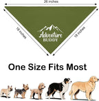 Adventure Buddy Green Dog Bandana, Funny Puppy Scarf Photo Prop - Image 2