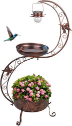 VEWOGARDEN S Bird Baths for Outdoors Metal Standing Bird Bath by VEWOGARDEN