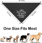 I Only Love My Bed and My Mama I'm Sorry Black Dog Bandana, Cute Puppy Scarf - Image 2