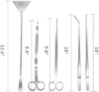 Aquascaping Tools 5 in 1 Kit Aquarium Scissors Plant Tools Curved & Straight - Image 2