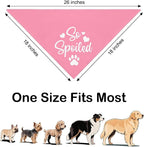 So Spoiled Pink Dog Bandana, Cute Love Printing Bandanas Decor, Funny Pet Scarf - Image 2