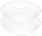 2 Pack of 14 inch Plant Saucer, 1.7" Depth Tray, Large Deep Garden Plastic by Bleuhome