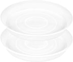 2 Pack of 12 inch Plant Saucer, 1.7" Depth Tray, Large Deep Garden Plastic by Bleuhome