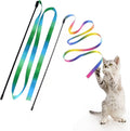 LASOCUHOO Interactive Cat Rainbow Wand Toys, Interactive Cat Teaser Wand String by LASOCUHOO