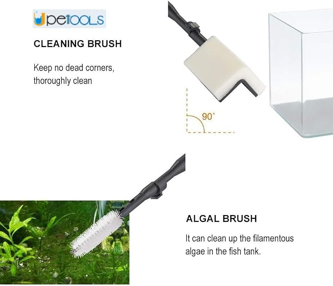 UPETTOOLS Aquarium Clean Tool 6 in 1 Fish Tank Cleaning Kit Algae Scraper - Image 5