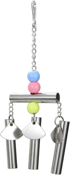 Wontee Bird Stainless Steel Bells String Parrot Hanging Chew Toy - Image 2