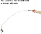 TTcat Cat Wand Toys with Suction Cup, Interactive Bird Simulation Cat Toy Set - Image 5