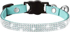 Cat Collars, Rhinestone for Girl Cats Bling Kitten Flower Adjustable Breakaway by Bbmmayy