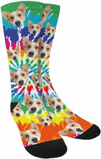 Custom Face Socks, Personalized Dog Lover Pet Photo Picture on Socks Unisex by Enjoy-yjl