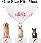 I'm a Lover Not A Biter Funny Dog Bandana, Cute Valentine's Day Dog Bandana - Image 2