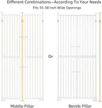 unipaws 75" High Extra Tall Cat Gate, Auto Closing and No Drilling Safety Gate - Image 6