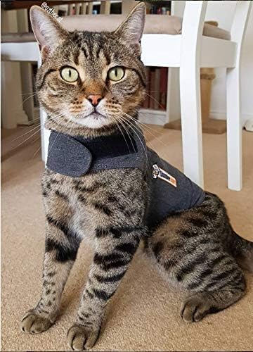 Thundershirt Classic Cat Anxiety Jacket, Heather Gray - Image 6