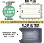 SportPet Designs Plastic Kennels Rolling Plastic Airline Approved Wire Door - Image 8