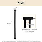 Lumizone Extra Tall Cat Gate Extension Kit 61.02" High Pressure Mounted 4.13" - Image 3