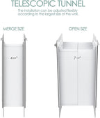 Baboni Pet Door for Wall, Steel Frame and Telescoping Tunnel, Aluminum Lock - Image 7