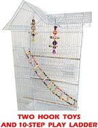 38-Inch Double Roof Top Large Flight Bird House Cage - Image 3