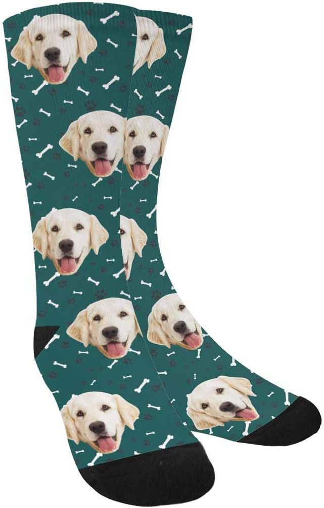 MyPupSocks Custom Personalized Photo Pet Face Socks, Cat and Dog Tracks Paws by MyPupSocks