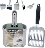 4-in-1 Cat Litter Scoop with Holder, Cat Litter Box Organizer Cleanup Kit by Vitisyao