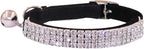 THAIN Rhinestones Cat Dog Collar Soft Velvet Safe Adjustable Collar Bling by THAIN