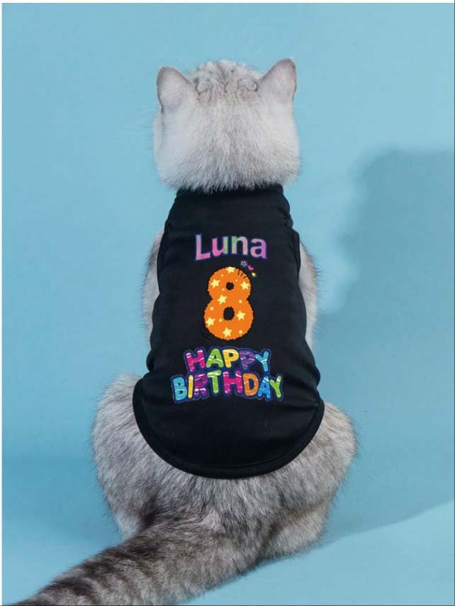 Custom Dog Birthday Shirt, Personalized Pet Apparel Print - Image 5
