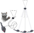 Kalimdor Interactive Cat Feather Toys, Retractable Teaser Toy ，Hanging by Kalimdor