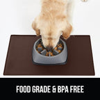 GORILLA GRIP 100% Waterproof Raised Edge BPA Free Silicone Pet Feeding Mat - Image 8