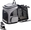 Expandable Cat Carrier Backpack, Large Soft Airline Approved Collapsible Pet Bag by PetHome