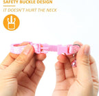 MJIYA Cat Collar with Bell, Breakaway Grid Collar with Plastic Buckle, Light - Image 3