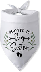 Soon to Be Big Sister Dog Bandana Baby Announcement Dog Gender Reveal Outfit by PwrlveiutforYou