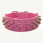 Serijoars Spiked Studded Dog Collar, PU Leather Dog Collar, Adjustable Pet by Serijoars