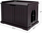 unipaws Cat Litter Box Enclosure Furniture, Cat Washroom, Hidden Litter Box - Image 5