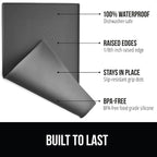 GORILLA GRIP 100% Waterproof Raised Edge BPA Free Silicone Pet Feeding Mat - Image 2