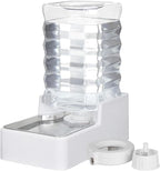 Dog Cat Water Dispenser: 8L White Upgraded Gravity Feeder by MASOCAT