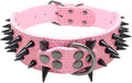 Serijoars Spiked Studded Dog Collar, PU Leather Dog Collar, Adjustable Pet by Serijoars