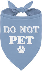 Do Not Pet Dog Bandana, Baby Blue Dog Bandana, Funny Cute Dog Bandana, Pet Dog by ZPPRJF