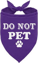 Do Not Pet Dog Bandana, Funny Cute Dog Bandana, Pet Dog Triangle Scarf by ZPPRJF