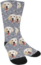 MyPupSocks Custom Personalized Photo Pet Face Socks, Cat and Dog Tracks Paws by MyPupSocks