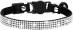 Cat Collars, Rhinestone for Girl Cats Bling Kitten Flower Adjustable Breakaway by Bbmmayy
