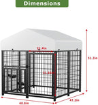ROOMTEC Large Dog Kennel Outdoor Pet Pens Dogs Run Enclosure Animal Hutch Metal - Image 3