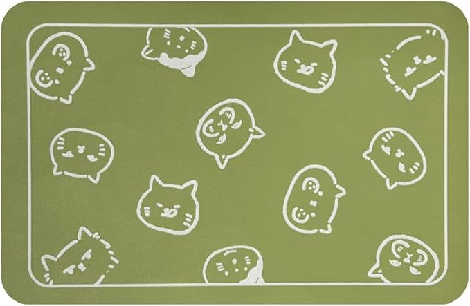YCT Cat Food Mat, Cat Mat for Food and Water, Pet Feeding Mat, Non-Slip Super by YCT