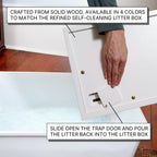 Refined Self Cleaning Litter Box Cabinet-Litter Catch Mahogany - Image 4