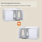 unipaws Cat Litter Box Enclosure Furniture, Cat Washroom, Hidden Litter Box - Image 5