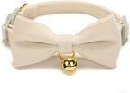 Soft Corduroy Cat Collar, Plaid Pattern, - Image 2