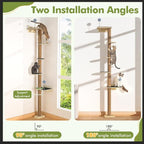 Tall Cat Tree Wall Mounted for Large Cats, 82 inch Scratching Post - Image 5