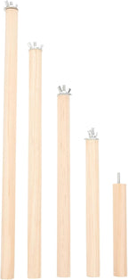 Veemoon Wood Bird Perch Stand 5pcs Parrot Cage Stick Standing Sticks Climbing by Veemoon