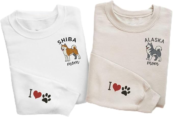 VIOLAVA Custom Cat Embroidered Christmas Sweatshirt – Personalized Pet Name by VIOLAVA
