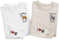 VIOLAVA Custom Cat Embroidered Christmas Sweatshirt – Personalized Pet Name by VIOLAVA
